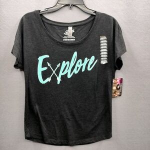 NWT OFF ROAD Vixens Girls Get Dirty Too Explore T-Shirt Women's XS Black Clarke